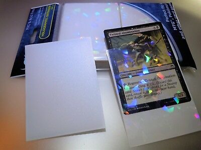 New Professional Hologram Card Sleeves Precise Fit For Mtg Pokemon 100pack White