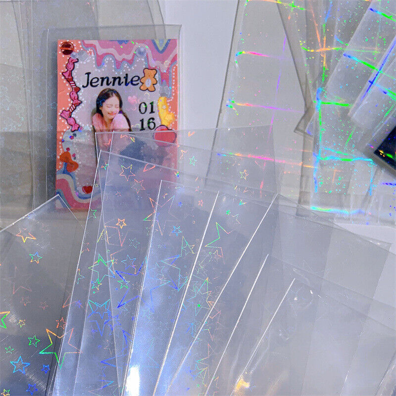 58*87mm Little Stars Laser Flashing Card Sleeves Protector For Ygo Cards Hol-dx
