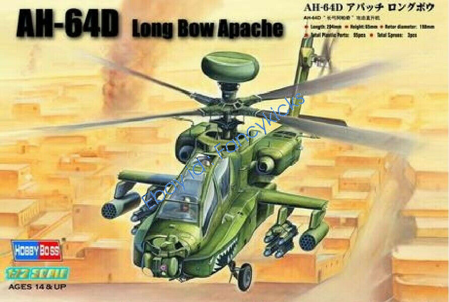 Hobbyboss Model Kit 87219 1/72 Ah-64d Apache Longbow