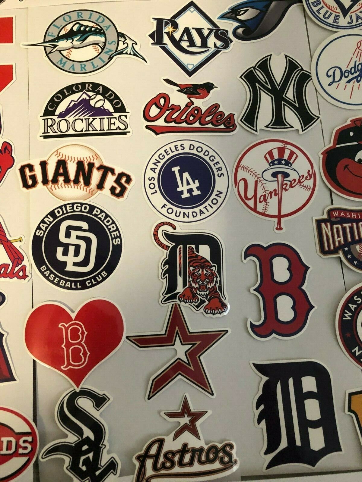 Mlb Team Logo, Players, Baseball Die Cut Stickers (waterproof) -choose Favorite