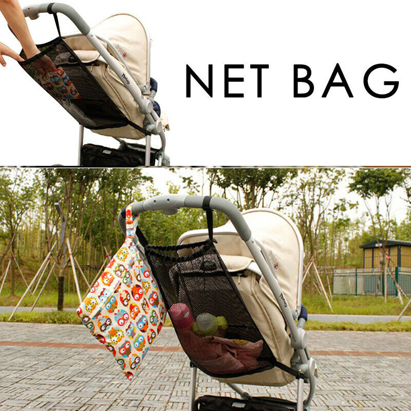 Baby Stroller Net Pocket Infant Stroller Mesh Bottle Diaper Storage Organi E/