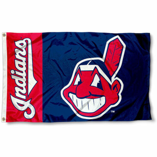 Durable Polyester For Cleveland Indians Flag Banner 3x5 Ft Chief Wahoo Logo Mlb