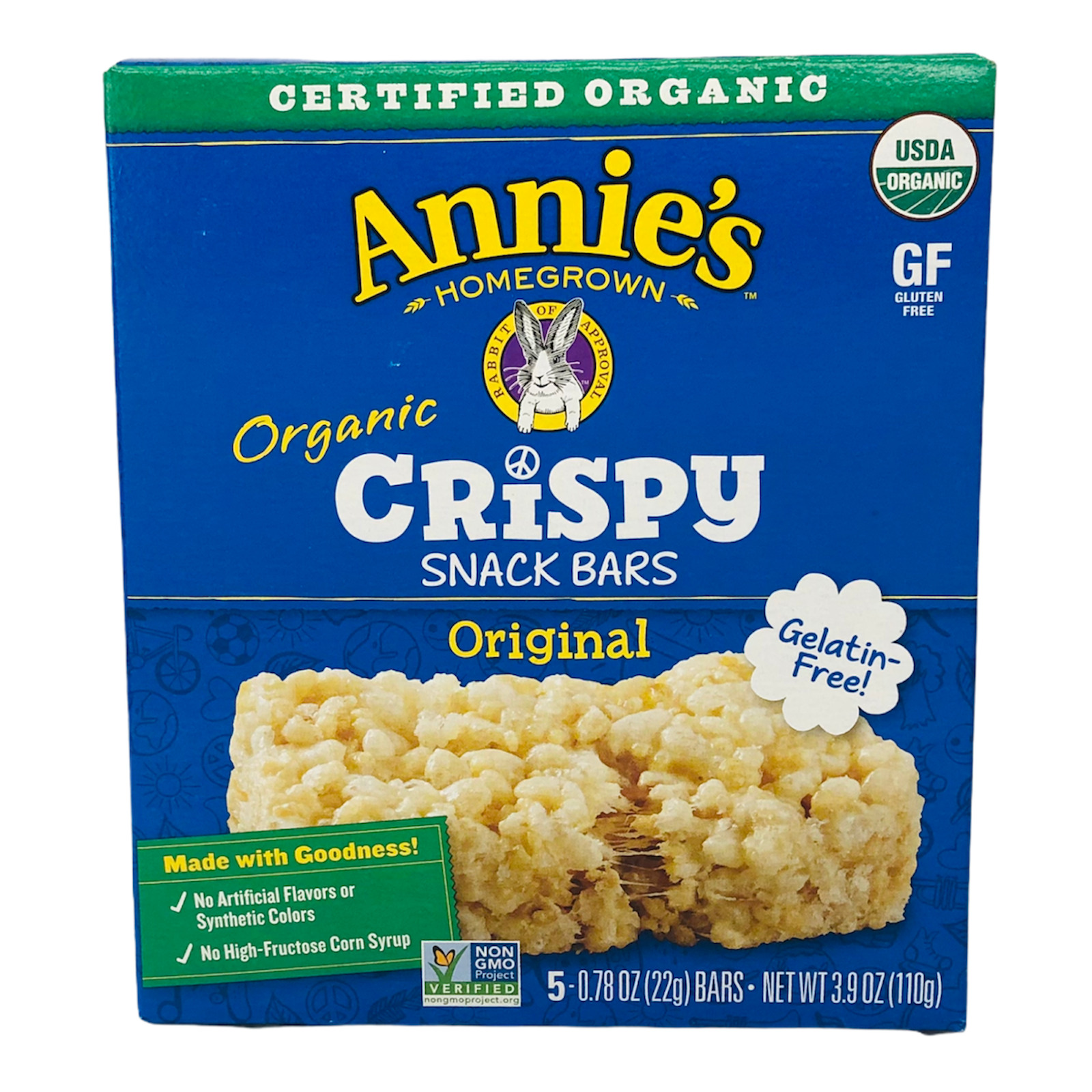 Annie's Homestyle Organic Original Crispy Snack Bars 3.9 Oz