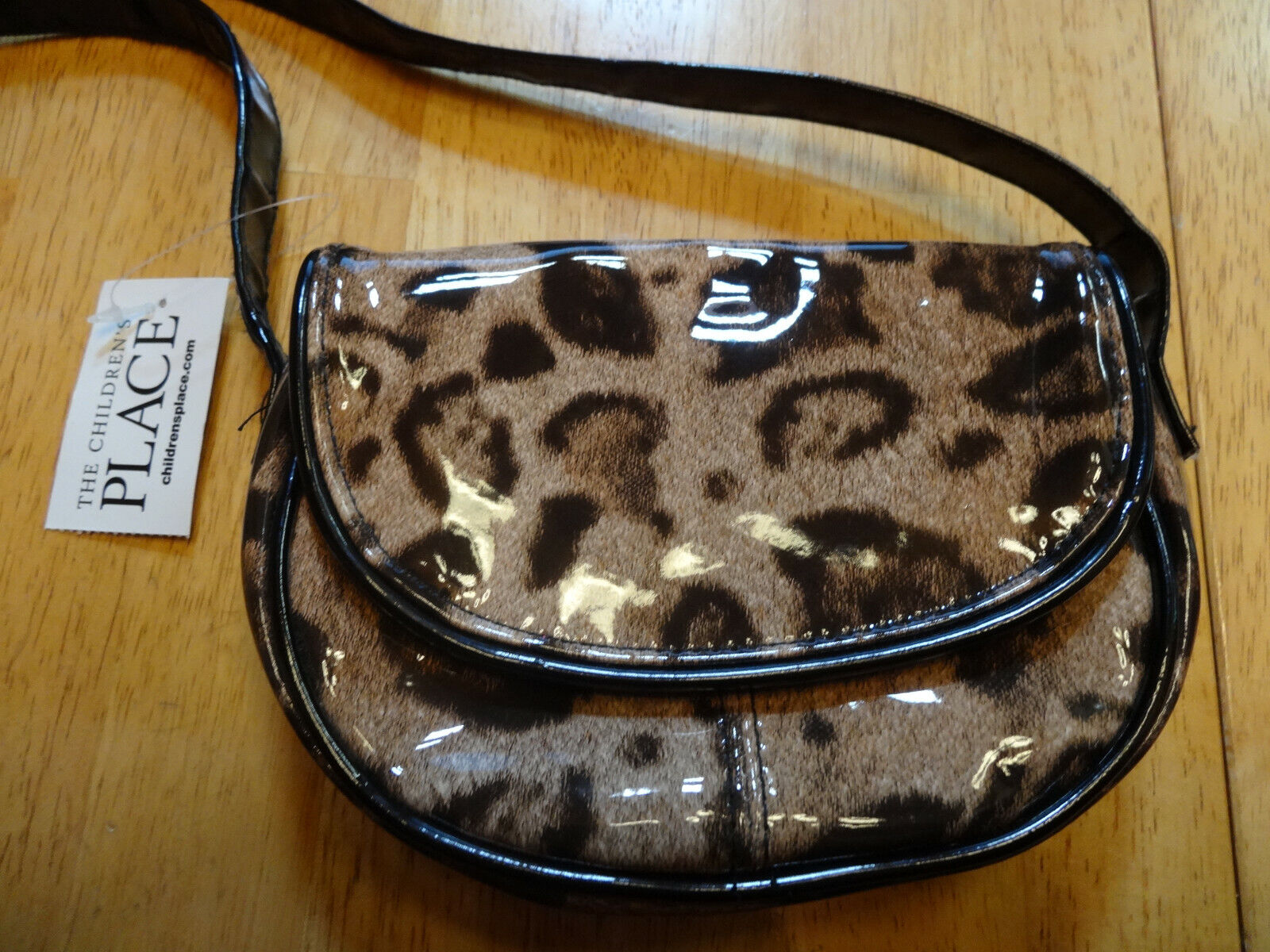 The Children’s Place Brown Leoprod Print Purse, Snap Close W/strap New W/tags