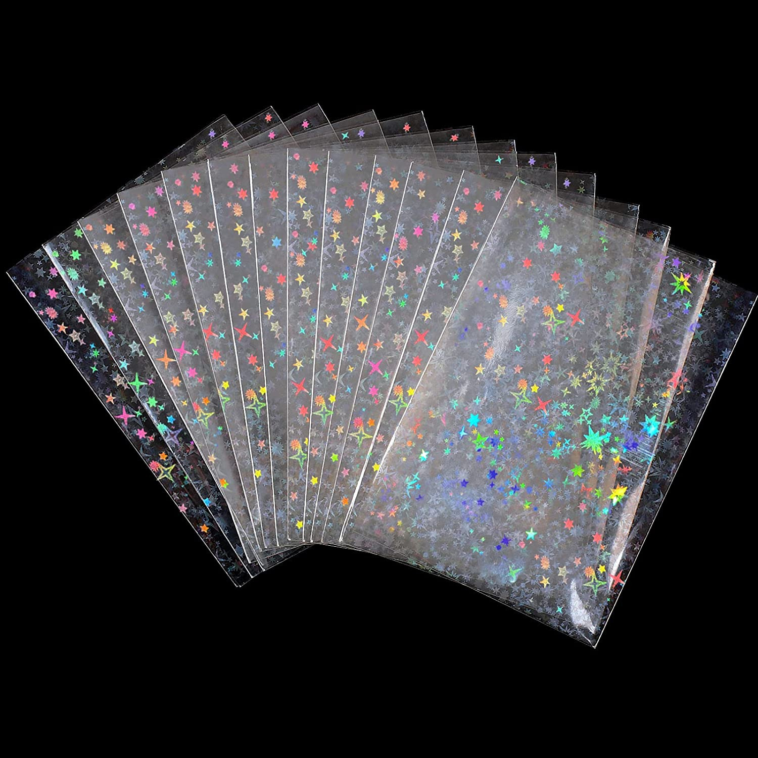 150 Pieces Little Star Laser Flashing Card Sleeves, Photocard Sleeves, Kpop Phot