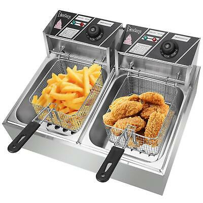 Zokop Eh82 5000w Max 110v Stainless Steel Double Cylinder Electric Fryer