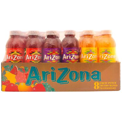 Arizona Juice Variety Pack: Fruit Punch, Mucho Mango, Watermelon (20oz / 24pk)