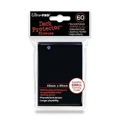 60 Ultra Pro Deck Protector Card Sleeves Black Yugioh Small Size 82687 1 Pack