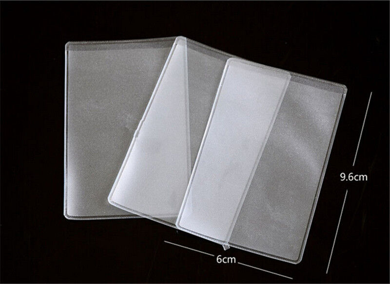 20x Clear Plastic Creditdebit Id Card Holder Sleeve Soft Case Cover Protectox_ay