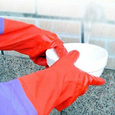 48cm Rubber Latex Dish Washing Cleaning Long Warm Gloves Household Kitchen