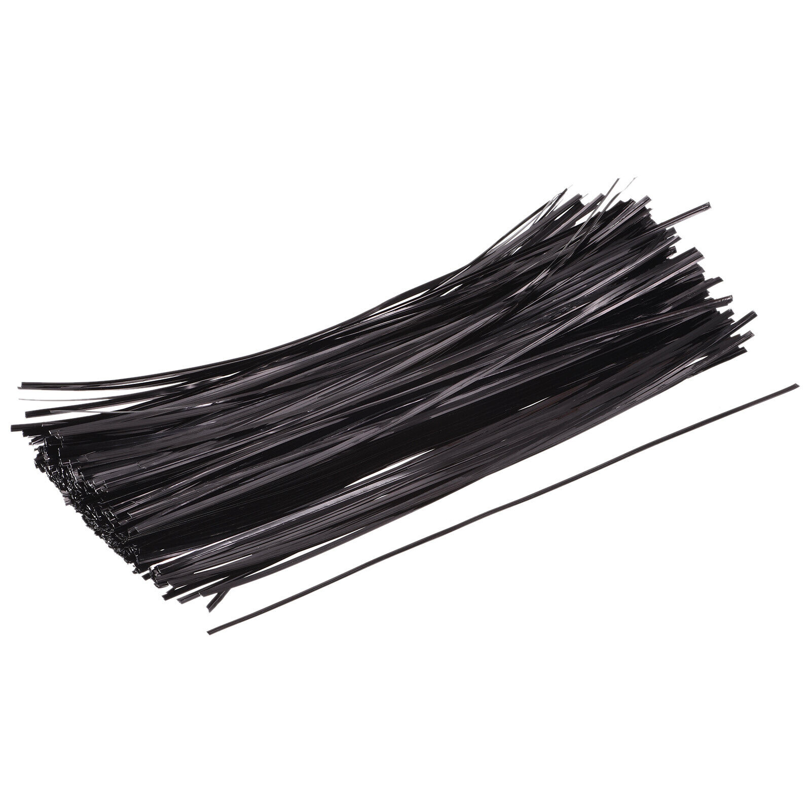 Foil Twist Ties 12" Plastic Closure Tie For Manage Cords Black 750pcs