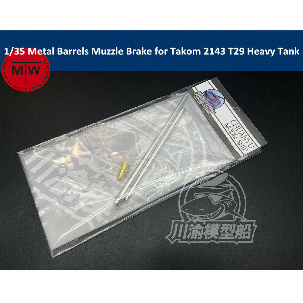 1/35 Scale Metal Barrels Muzzle Brake For Takom 2143 T29 Heavy Tank Model