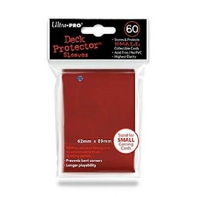 60 Ultra Pro Deck Protector Card Sleeves Red Yugioh Small Size 82687 1 Pack