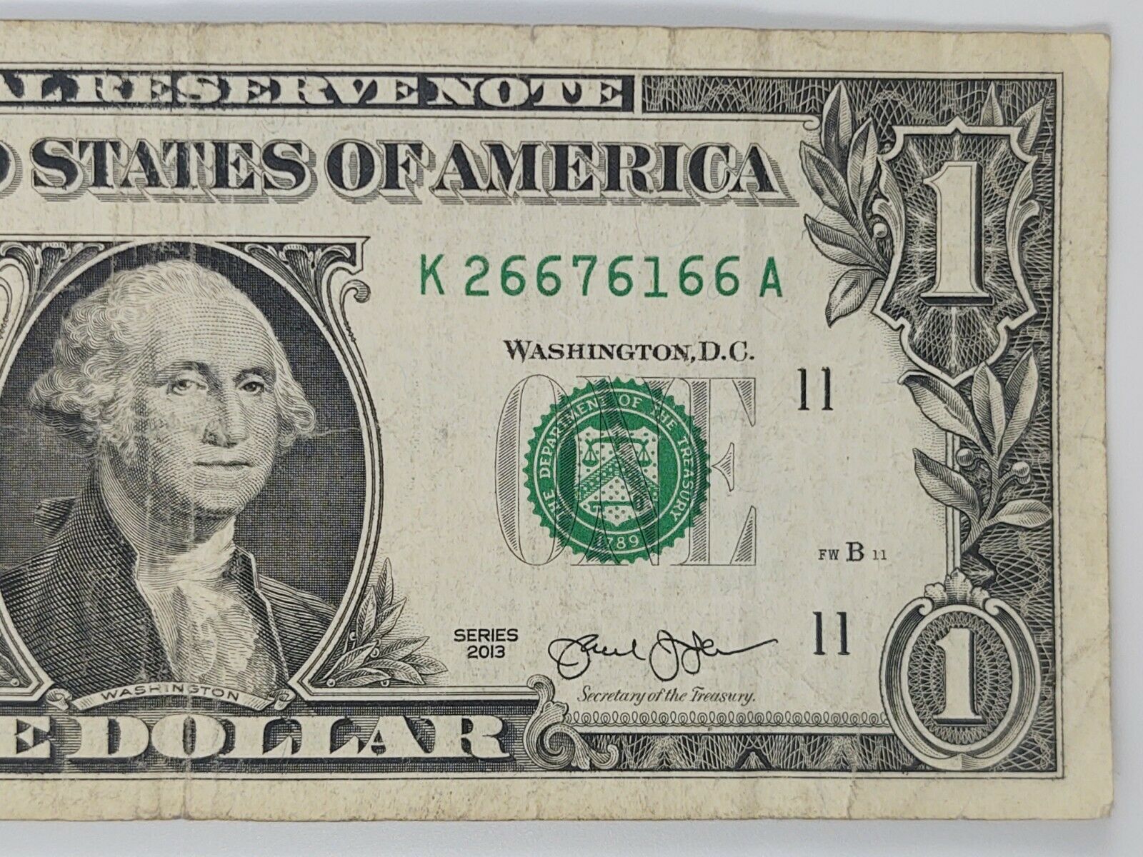 Fancy Serial Number Five-of A-kind Note Five 6's Series 2013 Frn Free S/h