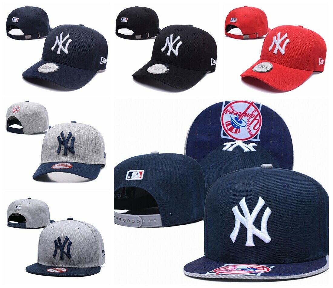 New Mlb Baseball Cap Flat Bill Snapback Hats - Unisex