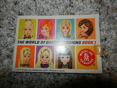 1967 Skipper Stacey Tutti Francie Chris World Of Barbie Fashions Booklet Book 1