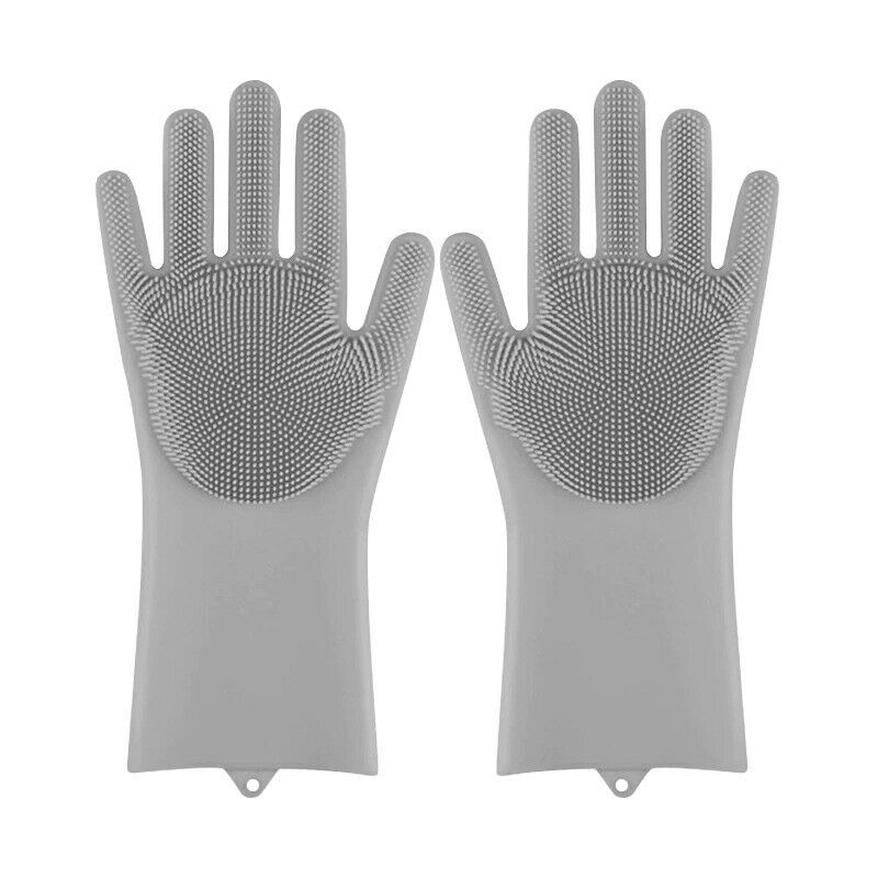 Dishwashing Cleaning Gloves Magic Silico Gray Color Dishwashing Cleaning Gloves