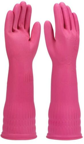Vgo 5pairs Dishwasher Kitchen Cleaning Gloves Pink.new