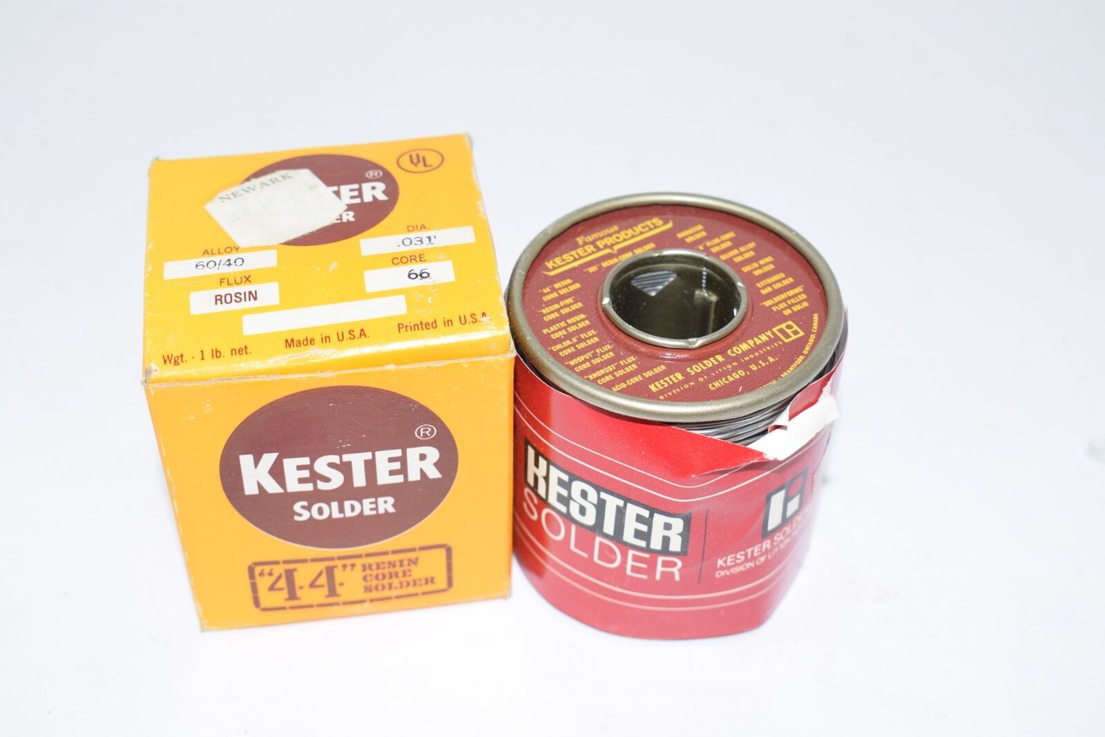 New Kester ''44'' Rosin Core Solder 60/40 .031 Dia. 66 Core