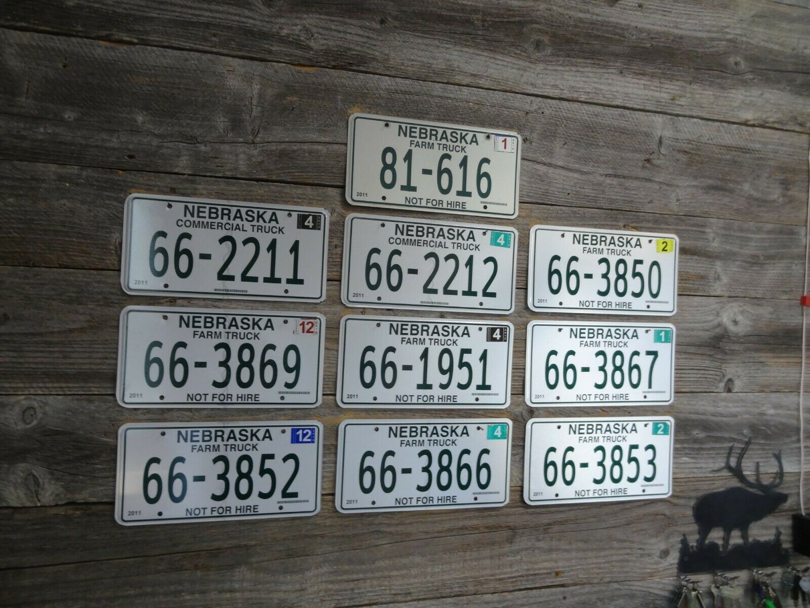 Nebraska License Plate Bulk Lot All Original License Plates!!!!!!!!
