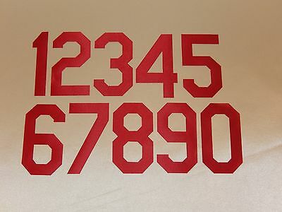 0811 Los Angeles Dodgers "sim Stitch" Number Kit Front Number Only Red 5 Inches