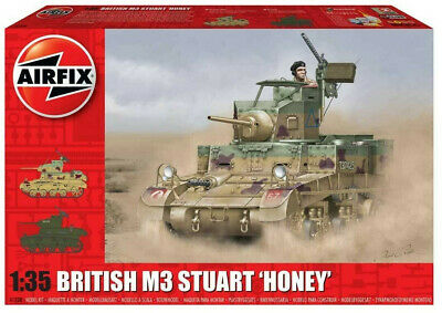 Airfix British M3 Stuart "honey" 1:35 Scale Plastic Model Tank Kit A1358