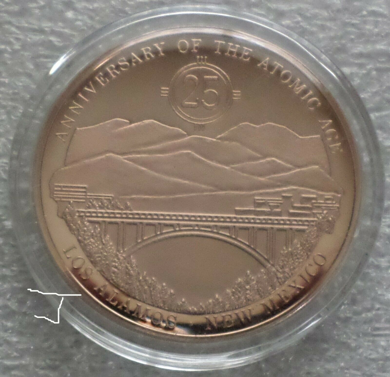 Atomic Bomb Los Alamos 1945-1970 Nm Manhattan Project Vintage Bronze Medal
