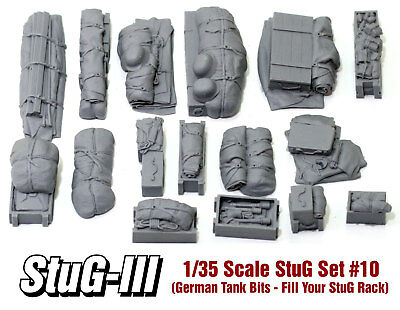 1/35 Scale Stug Iii/iv Deck Stowage Set #10 (16 Pieces) - Value Gear Resin