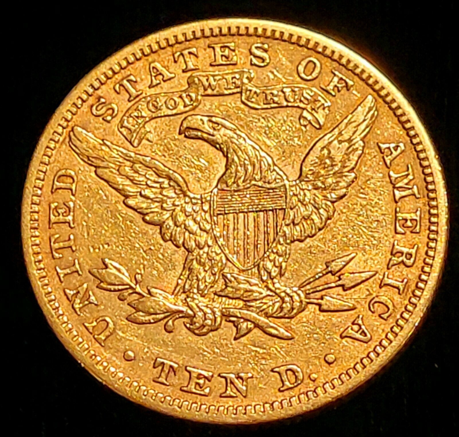 Rare 1895 Unc $10 Gold Double Eagle Exonumia John White Family Wedding Message!