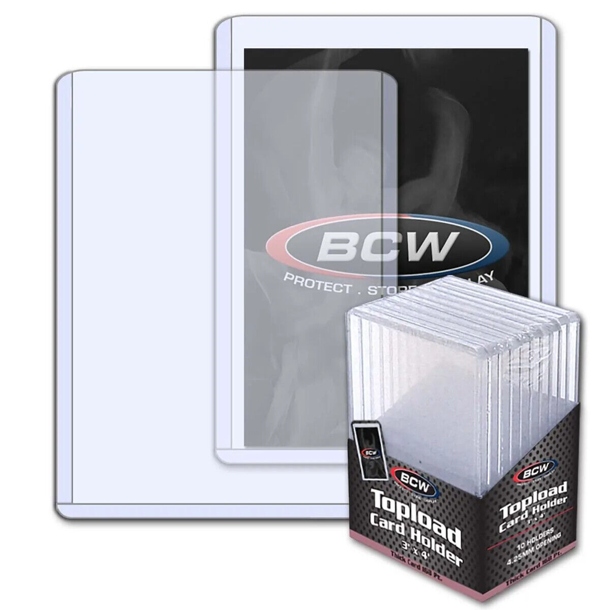 Bcw Thick Card Topload Holder 168 Pt 10ct.