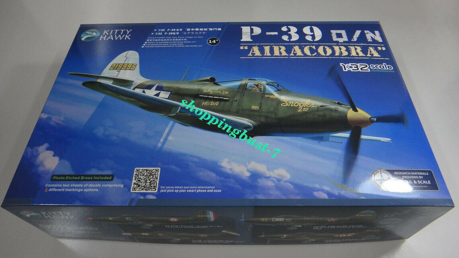 Kitty Hawk 32013 1/32 P-39q/n Airacobra 1943 Assembly Model