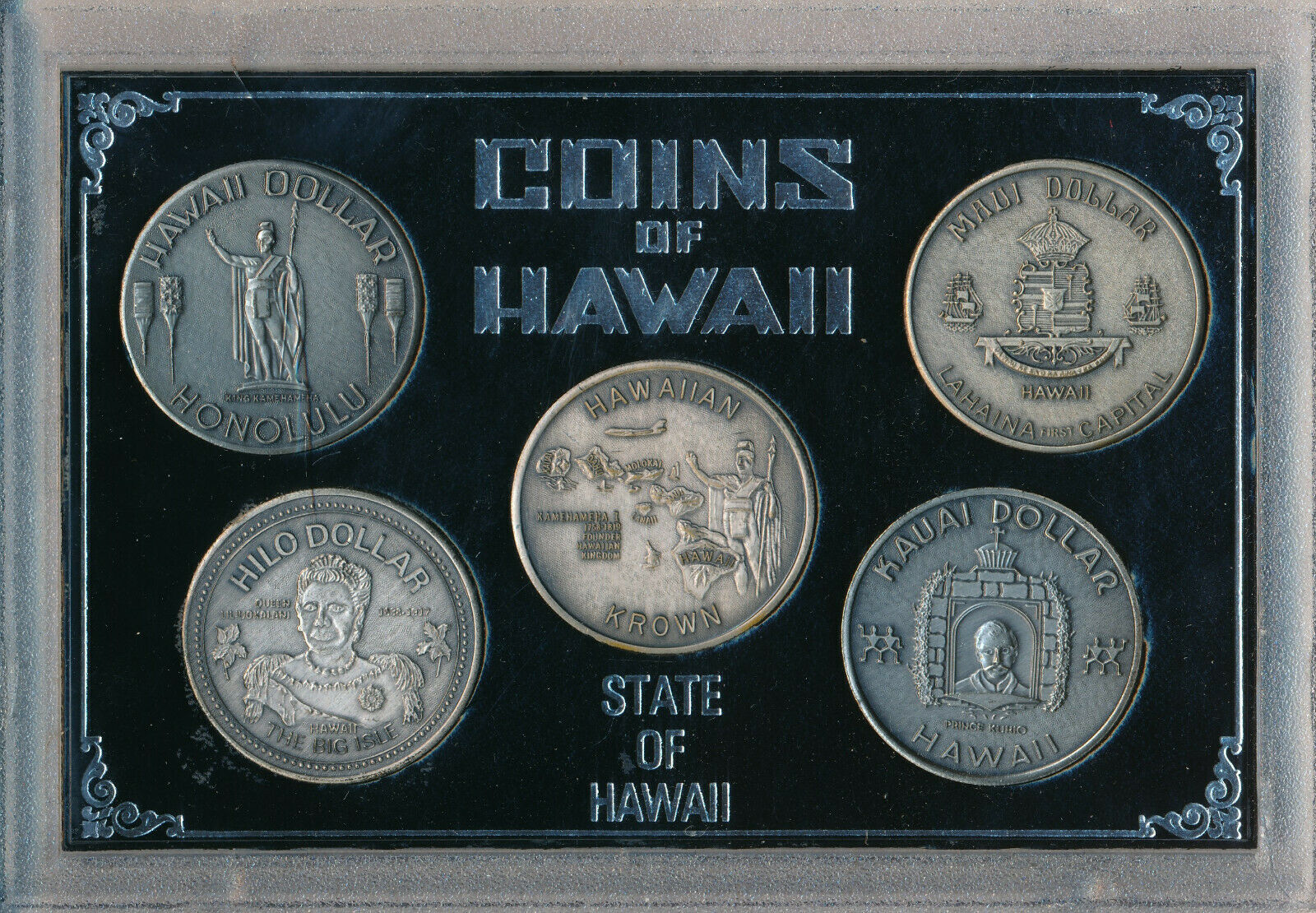 Coins Of Hawaii 5 Coin Set In Case **honolulu - Maui - Kron - Hilo - Kauai**
