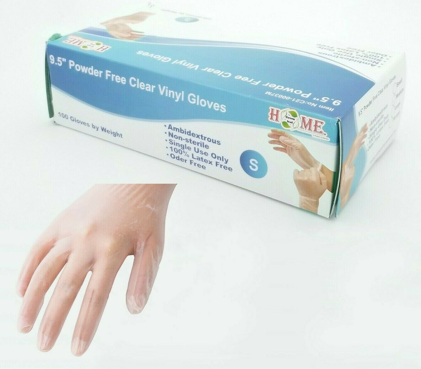 Disposable Powder Free Clear Vinyl Gloves Ambidextrous, Non-sterile,100 Pcs