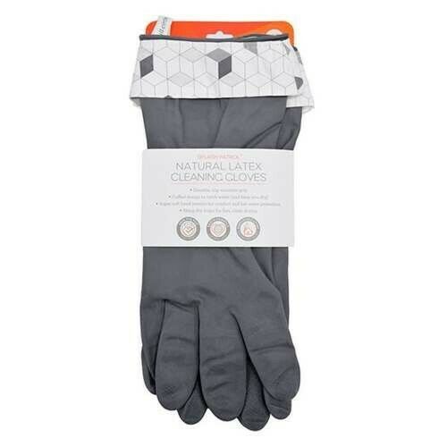 Full Circle Splash Patrol Natural Latex Cleaning Gloves Size S/ M Grey 2 Pair