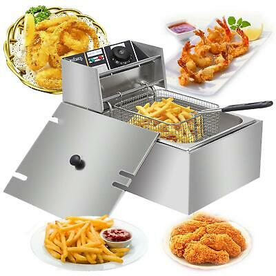 2500w 6l Electric Deep Fryer Stainless Steel Cooking Machine Commercial Basket