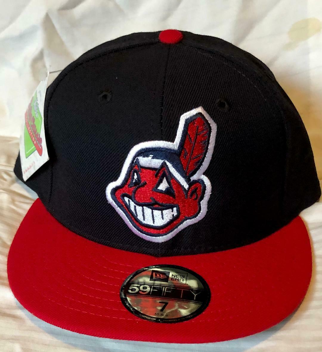 Cleveland Indians Mlb New Era 59fifty Retro Chief Wahoo Logo Fitted Hat/cap Nwt