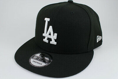 New Era 9fifty Basic Snapback Hat Cap Mlb Los Angeles La Dodgers Black Adult Men