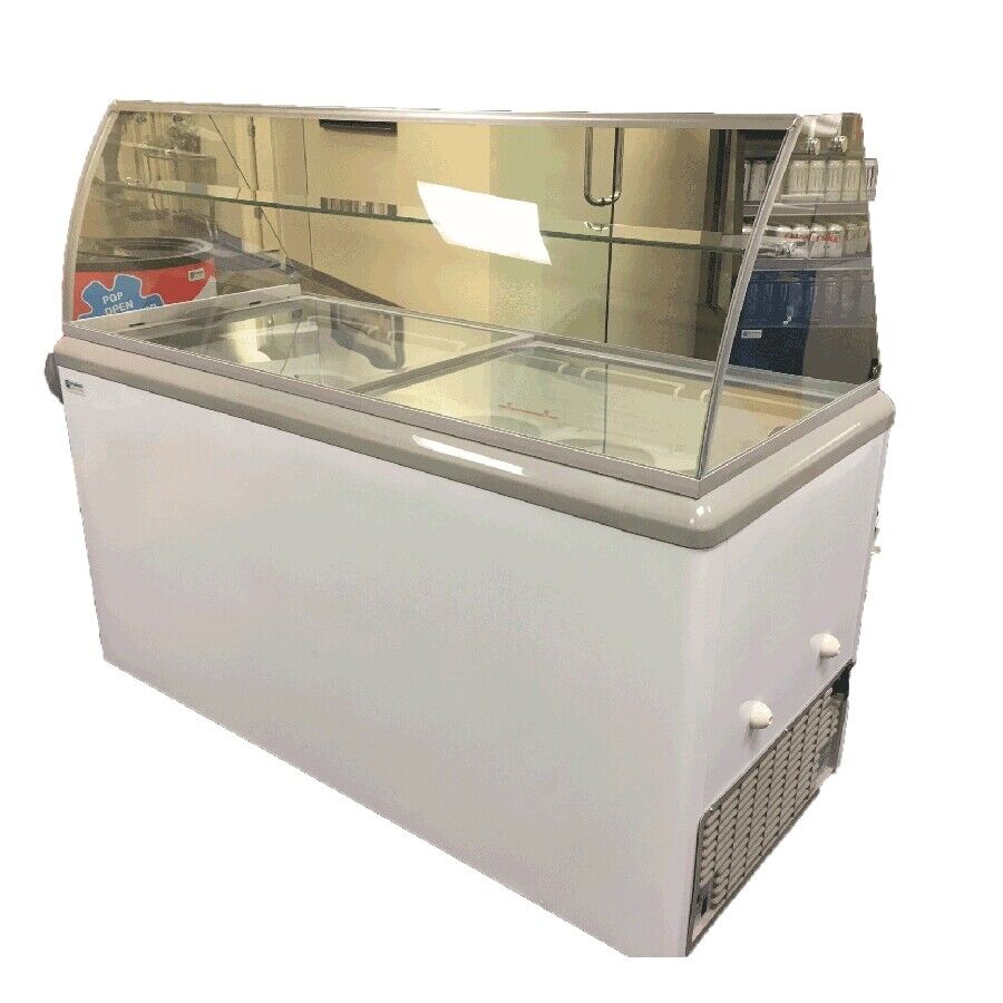 Excellence Hbd-10hc 59" Ice Cream Dipping Cabinet With Curved Glass, 16.5 Cu....