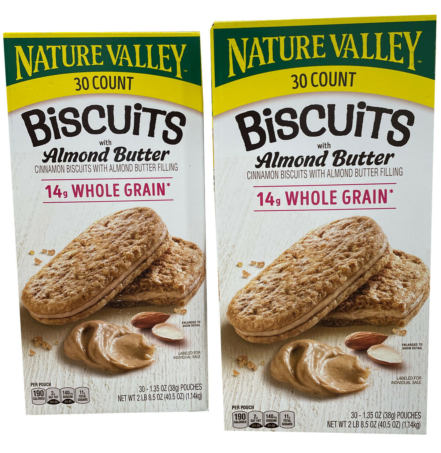 2 Packs Nature Valley Biscuits With Almond Butter 30 Ct 40.5 Oz Oz Each Pack