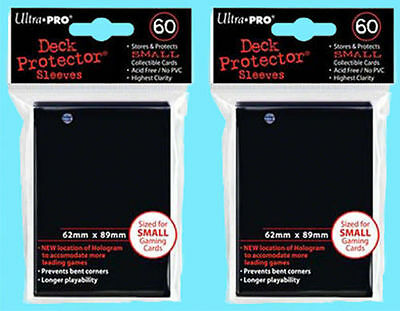 120 Ultra Pro Small Black Deck Protectors Sleeves Yugioh Vanguard