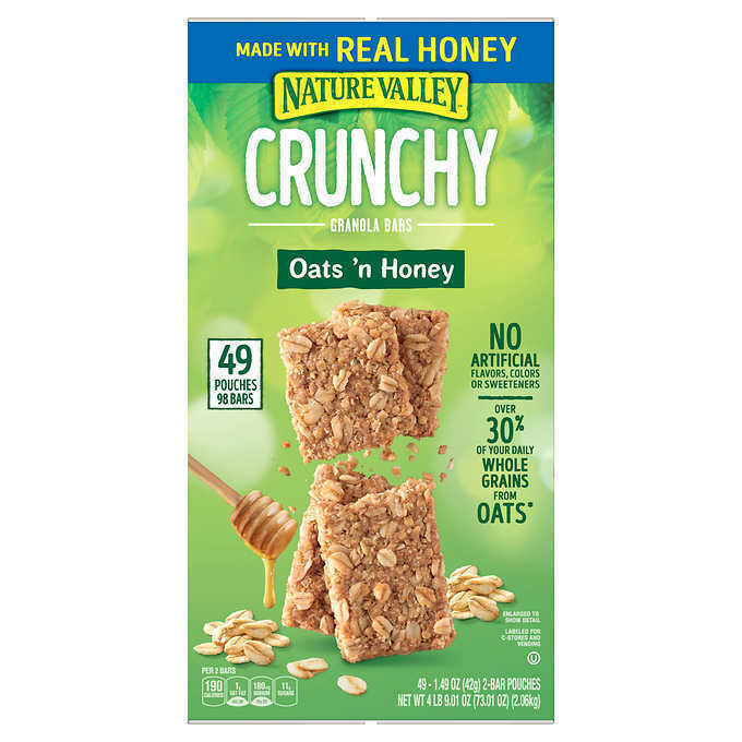 🔥 Nature Valley Crunchy Granola Bar, Oats 'n Honey, 1.49 Oz, 49-count 🔥