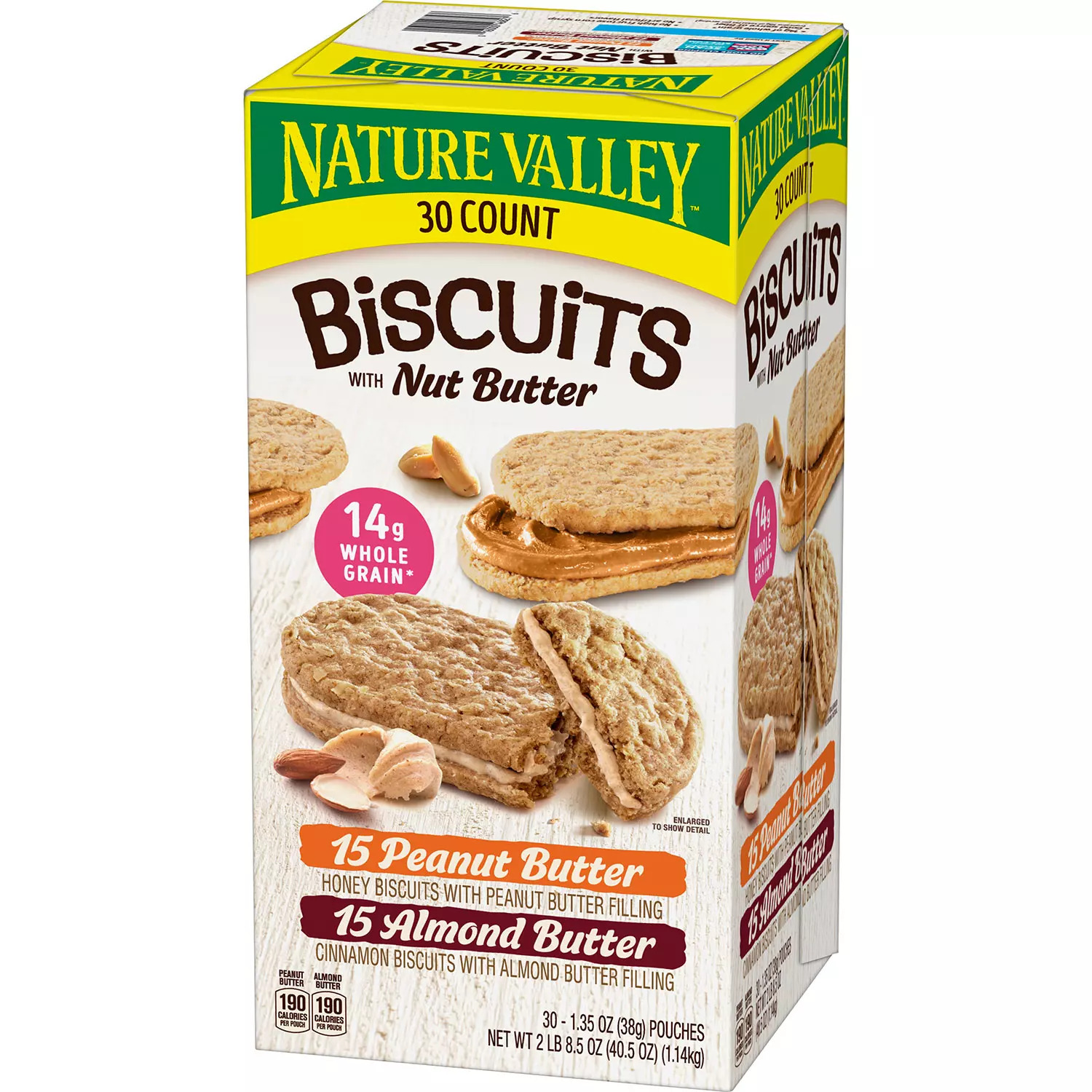 Nature Valley Biscuit Sandwich, Variety Pack (30 Ct.) Yummy New