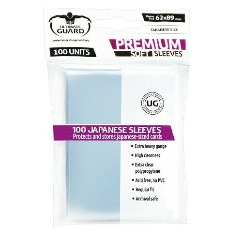 Ultimate Guard 100 Mini Size Premium Soft Deck Protector Sleeves Clear Ugd010135